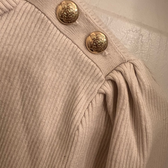 Ralph Lauren Cream Cowl Neck Sweater with Textured Knit - Picture 2 of 5